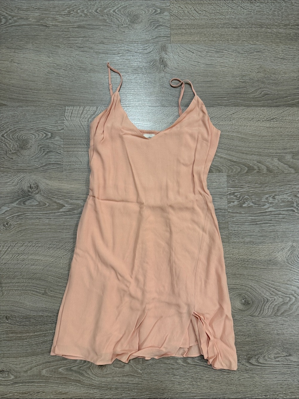 Aritzia Peach Slip Mini Dress